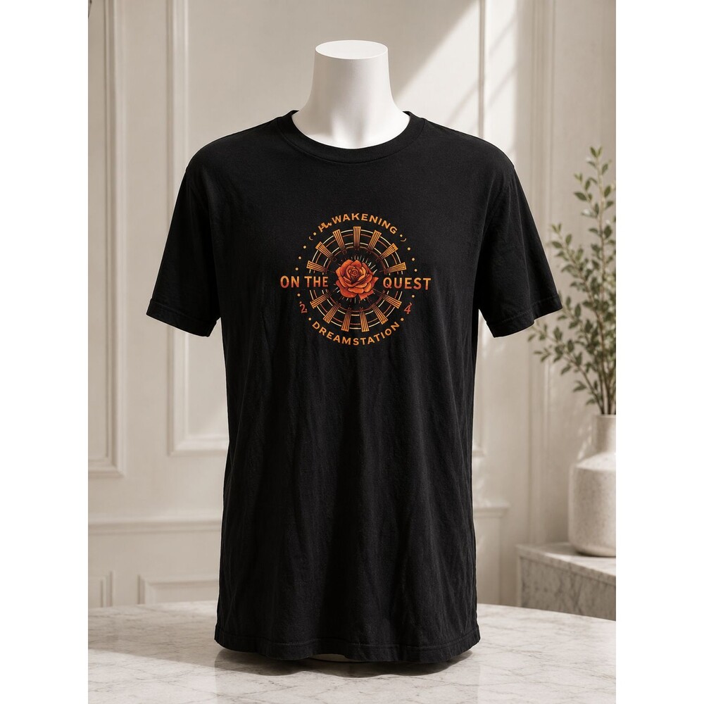 McMenamins Roseburg Station On The Quest Men's M Black Graphic T-Shirt